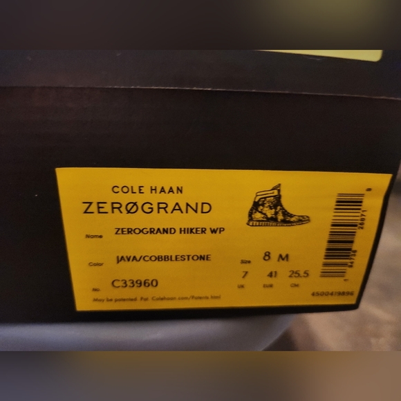 Cole Haan Zerogrand Waterproof Hiker Boots Men’s Size 8M Dark Brown C33960 - Picture 3 of 3